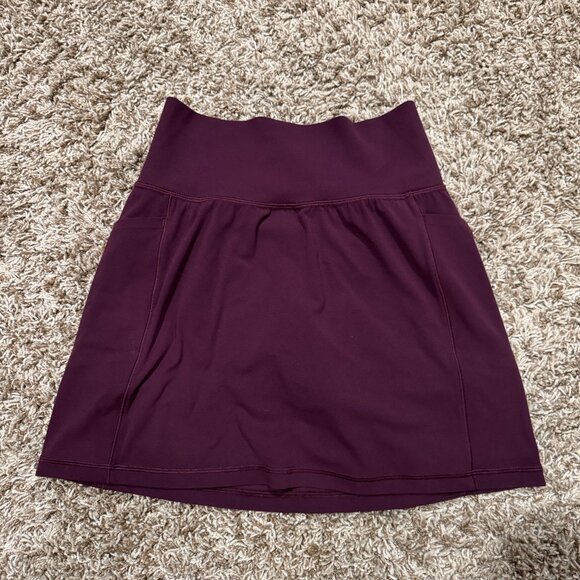 Athleta Salutation Stash Pocket Skort 16.5 ” XS Extra Small-Spiced Cabernet - Picture 2 of 5